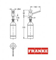 FRANKE DOSIFICADOR ENCIMERA